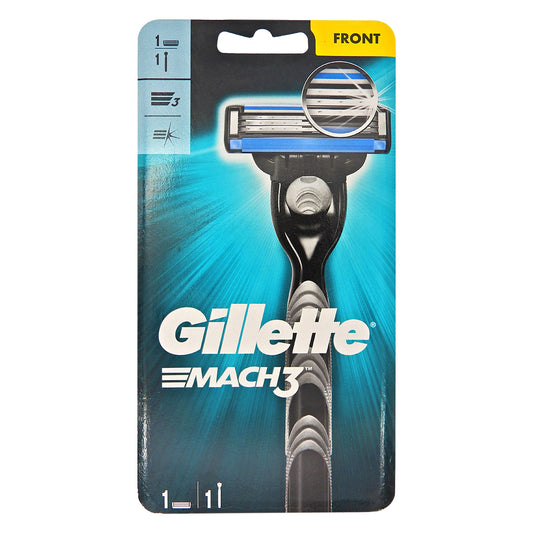Gillette 吉列 - Mach 3 剃鬚刀架 [平行進口] 一套裝 #25520