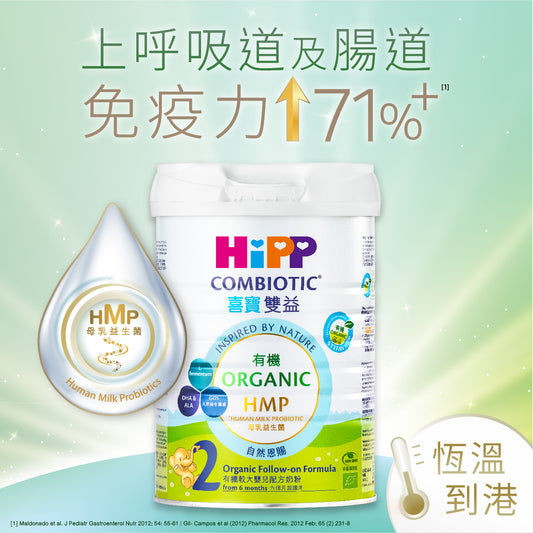喜寶 - HiPP 2號有機雙益 HMP較大嬰兒奶粉 800克 <香港行貨> #37974