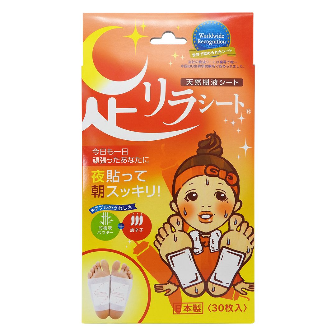 天然樹液排毒足貼 30枚入 唐辛子(紅色) #60124