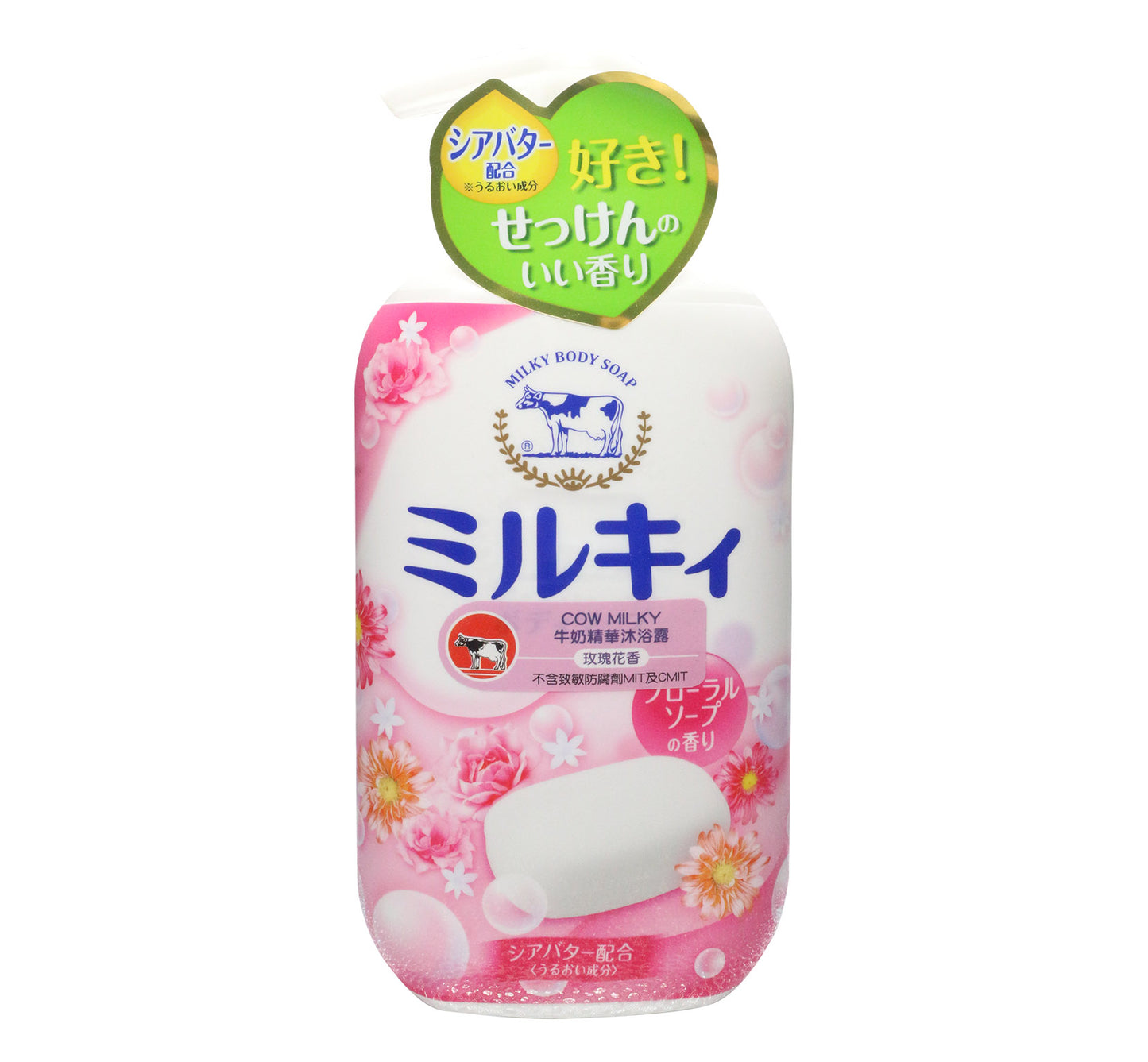 COW - MILKY 牛奶精華沐浴露 (玫瑰花香) 550ml <香港行貨> #47251