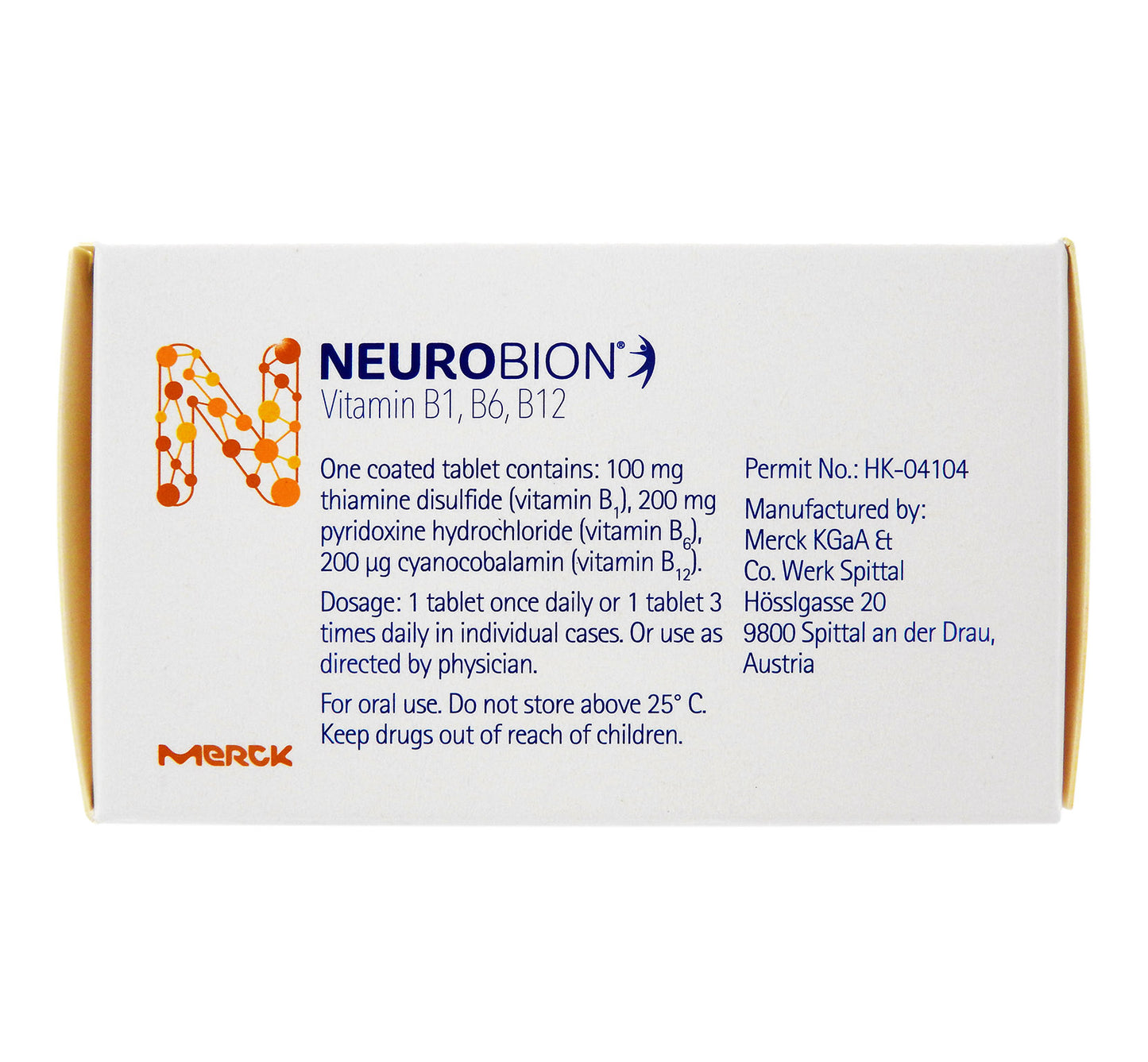 內絡必安 Neurobion - 維他命B1;6;12 Neurobion 100粒 (HK-04104) #3899