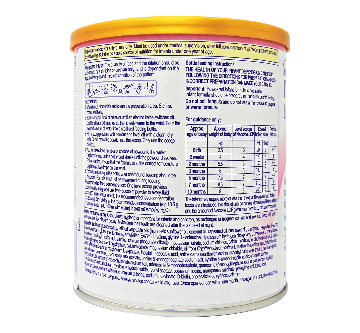 Nutricia - Neocate LCP 氨基酸嬰兒配方奶粉 400克 #58028