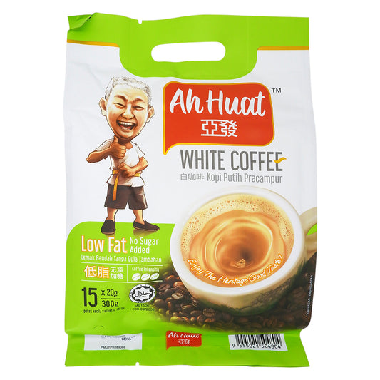 亞發 - Ah Huat 白咖啡 (低脂無糖) 15包 x 20克 (300克) [平行進口] #23319