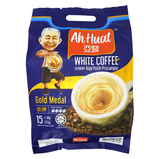 亞發 - Ah Huat 白咖啡 (金牌濃郁) 15包 x 38克 (570克) [平行進口] #24145