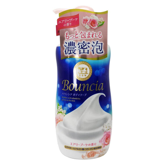 COW STYLE 牛乳石鹼 - Bouncia 牛乳保濕泡泡沐浴露 (馥郁花香) 480ml [平行進口] #58846