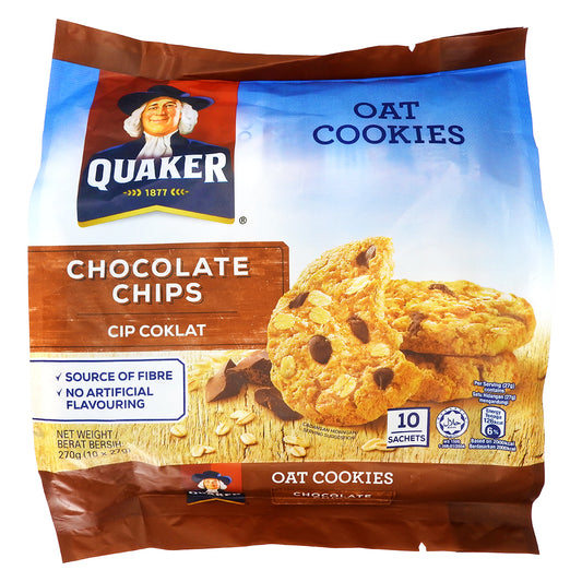 QUAKER 桂格 - 燕麥曲奇 (大) 朱古力脆片 270g (10x27g) [平行進口] #61030 EXP:2024-7