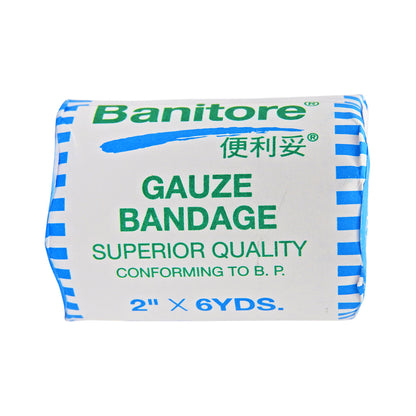 Banitore - 便利妥 紗布繃帶 (2" x 6碼) 一卷 #12701