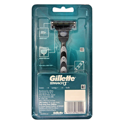 Gillette 吉列 - Mach 3 剃鬚刀架 [平行進口] 一套裝 #25520