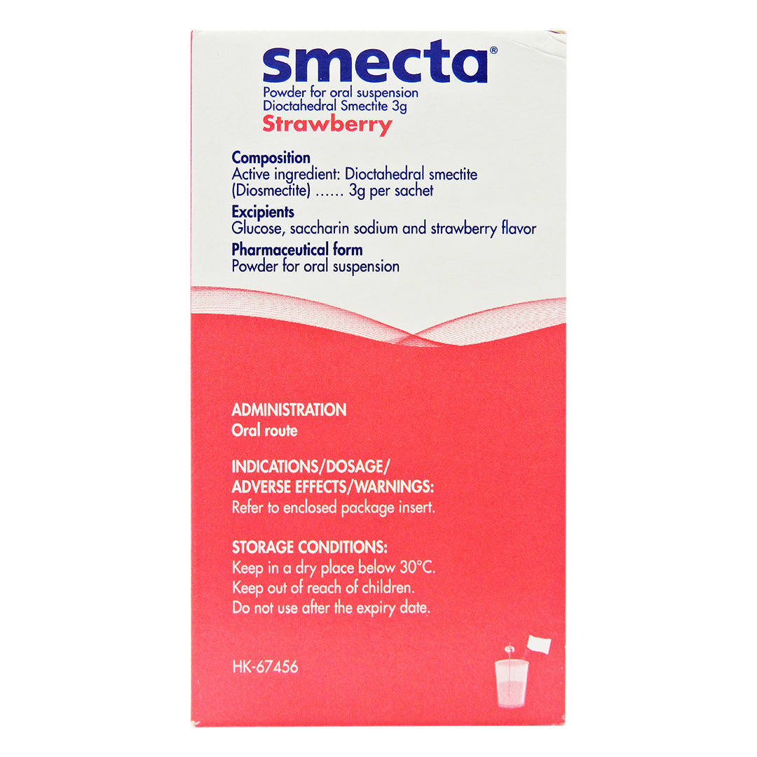 Smecta - 思密達 止瀉劑[士多啤梨] 12包裝 #58240