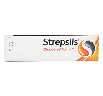 使立消 Strepsils - 橙味維他命C 喉糖 24粒裝 #1556