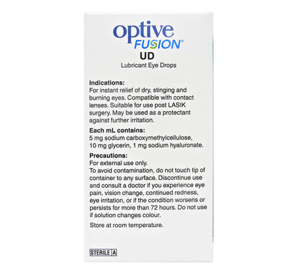 ALLERGAN - Optive Fusion UD 保濕型單支裝點眼液 0.4ml x 30支 #33850